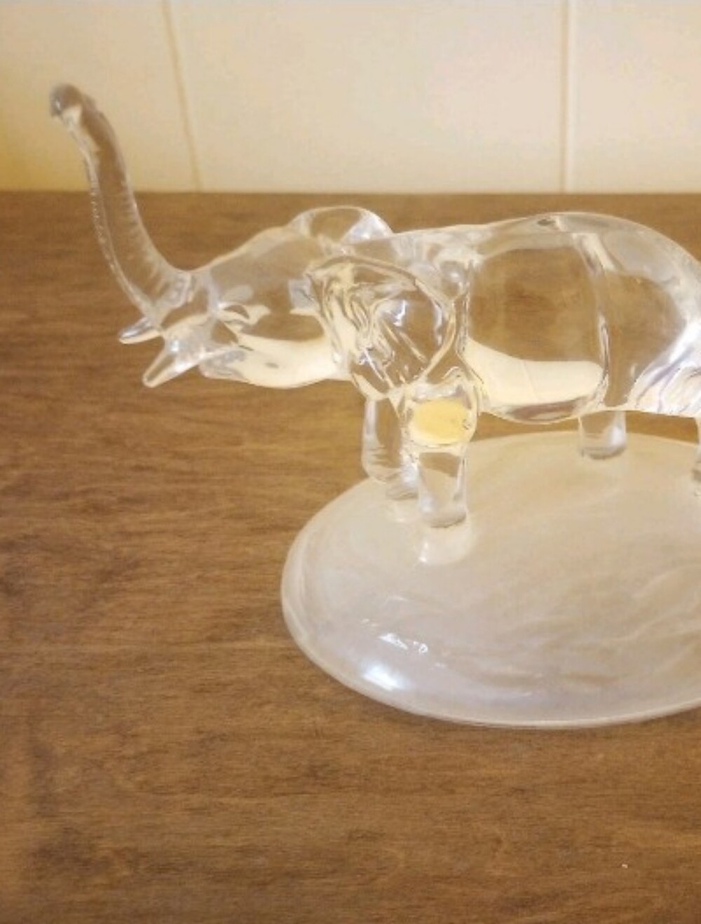 Glass Elephant Figurine